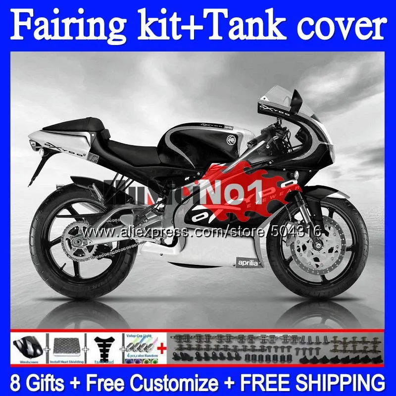 

RS125R For Aprilia RS 125 R RR RS4 31MC.102 Gloss Black RS-125 1999 2000 2001 2002 2003 2005 RS125 99 00 01 02 03 04 05 Fairing