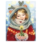 Рождественская Красивая мозаичная картина сделай сам, вышивка крестиком, стразы, картина, домашнее украшение для стен FH666