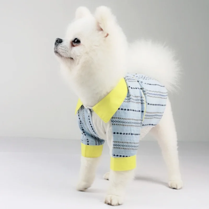 Хлопковая одежда для собак Лоскутная рубашка домашних животных мягкая костюм на