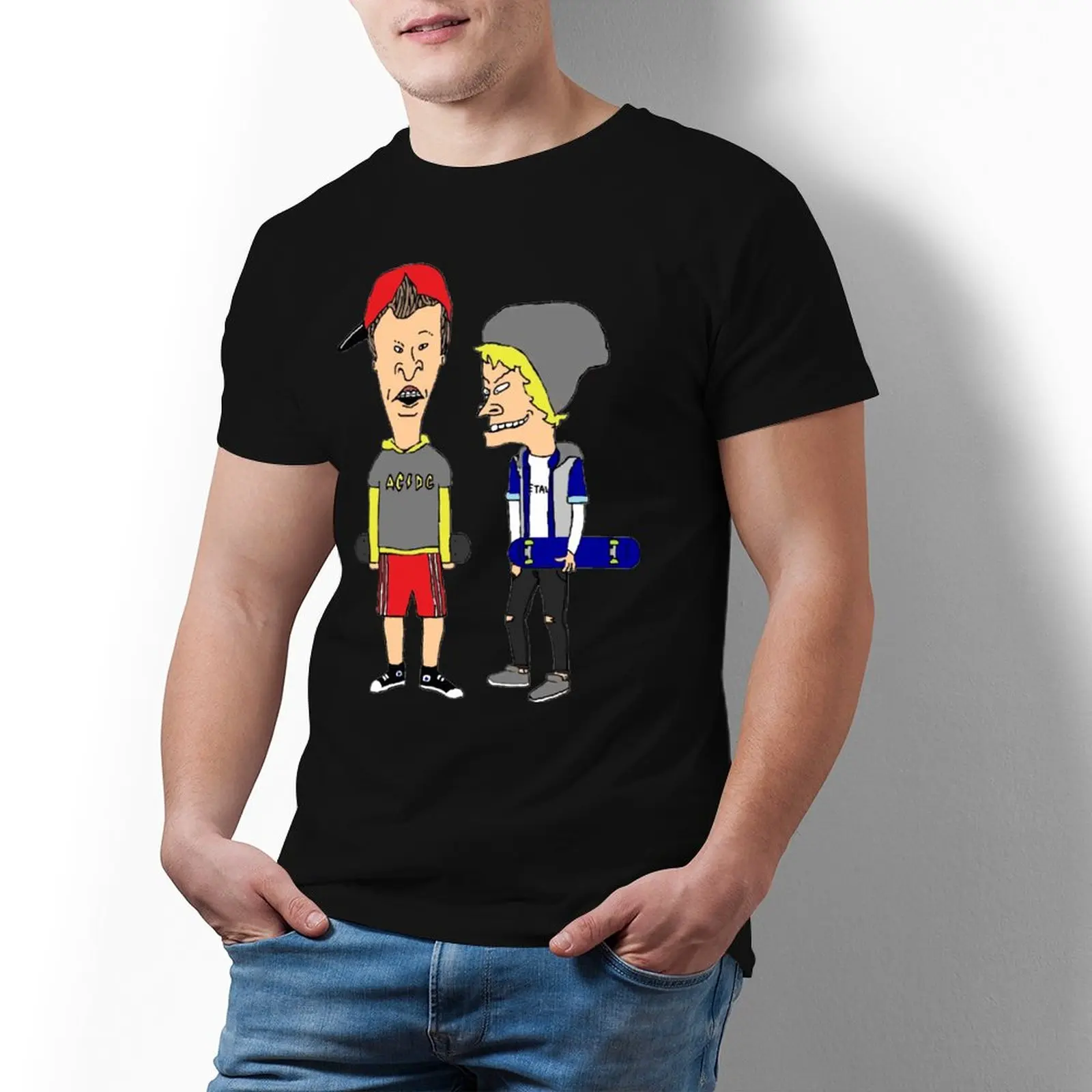 

Мужская хлопковая футболка с коротким рукавом, с принтом