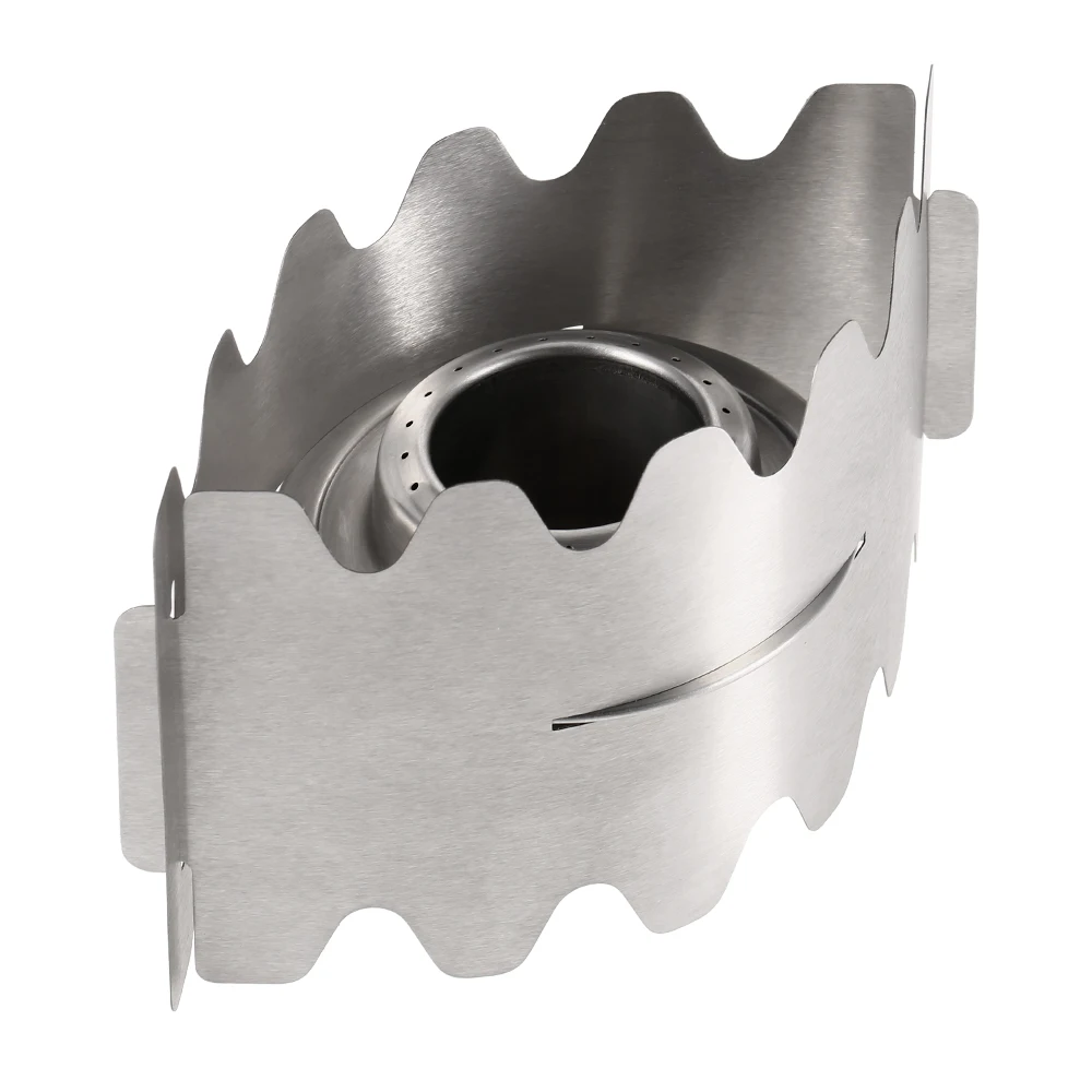 Портативная уличная спиртовая плита с ветрозащитной пластиной ветрового стекла