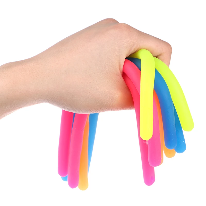 

5pcs TPR Soft Rubber Noodle Elastic Rope Toys Stretch String Decompression Toy Stretchy String Fidget Relief Stress Vent Toys