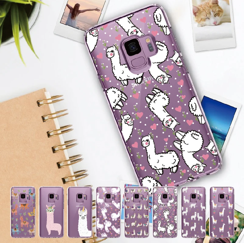 Милые милые ламы Альпака с животными для Samsung Galaxy Note 8 9 10 A7 A8 S8 S9 S10 S20 Plus Мягкий