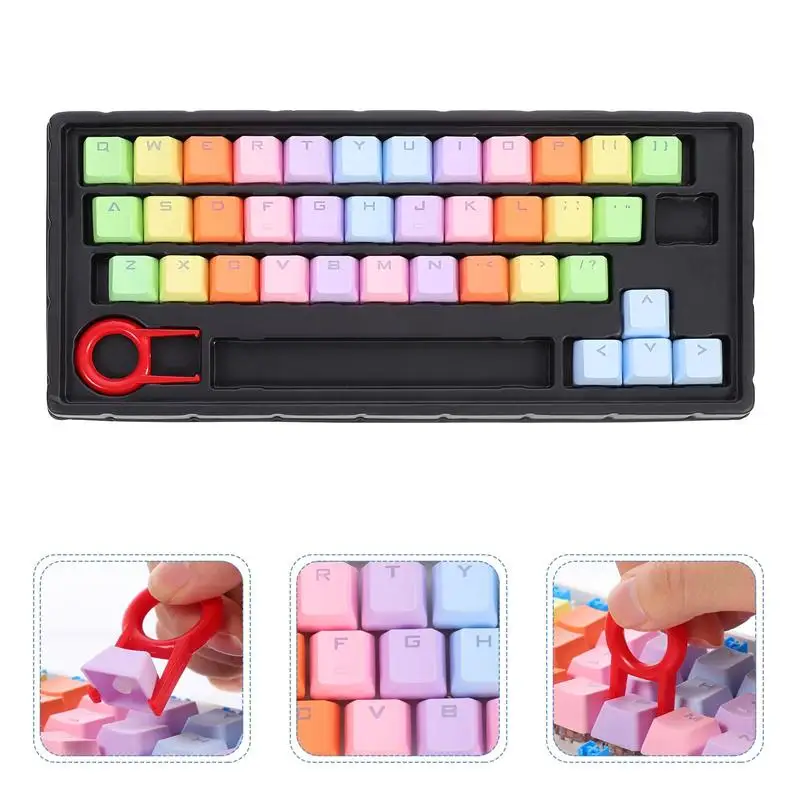 

1 set of Computer Keyboard Keycaps Replace Keycaps Kits Chic Keyboard Key Caps