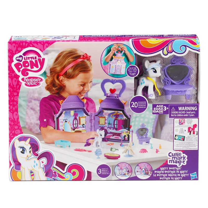 

Hasbro My Little Pony New Fashion Collection Series Rarity Bookstore Princess Suit Play House Birthday Gift Toys for Girls