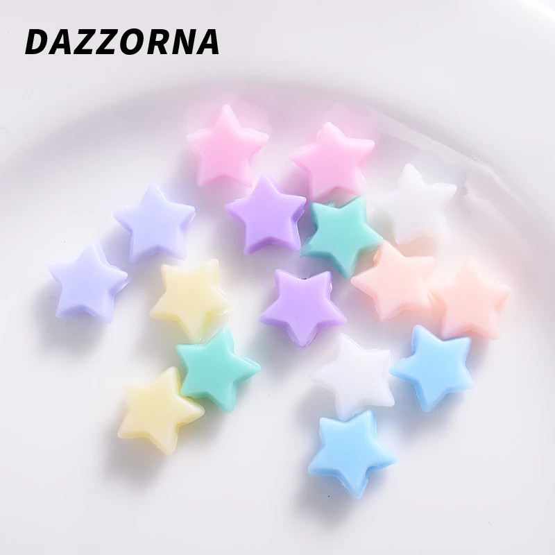 Светильник лые цветные пятиконечные звездочки свободные бусины акриловые для