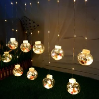 wish ball fairy lights curtain string light starry light 8 flashing modes decoration for christmas wedding bedroom party home