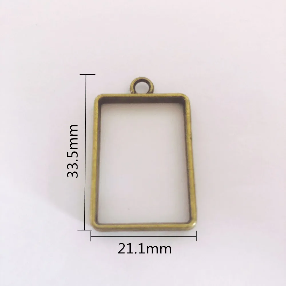10 шт. металлические прямоугольные геометрические полые рамки подвеска