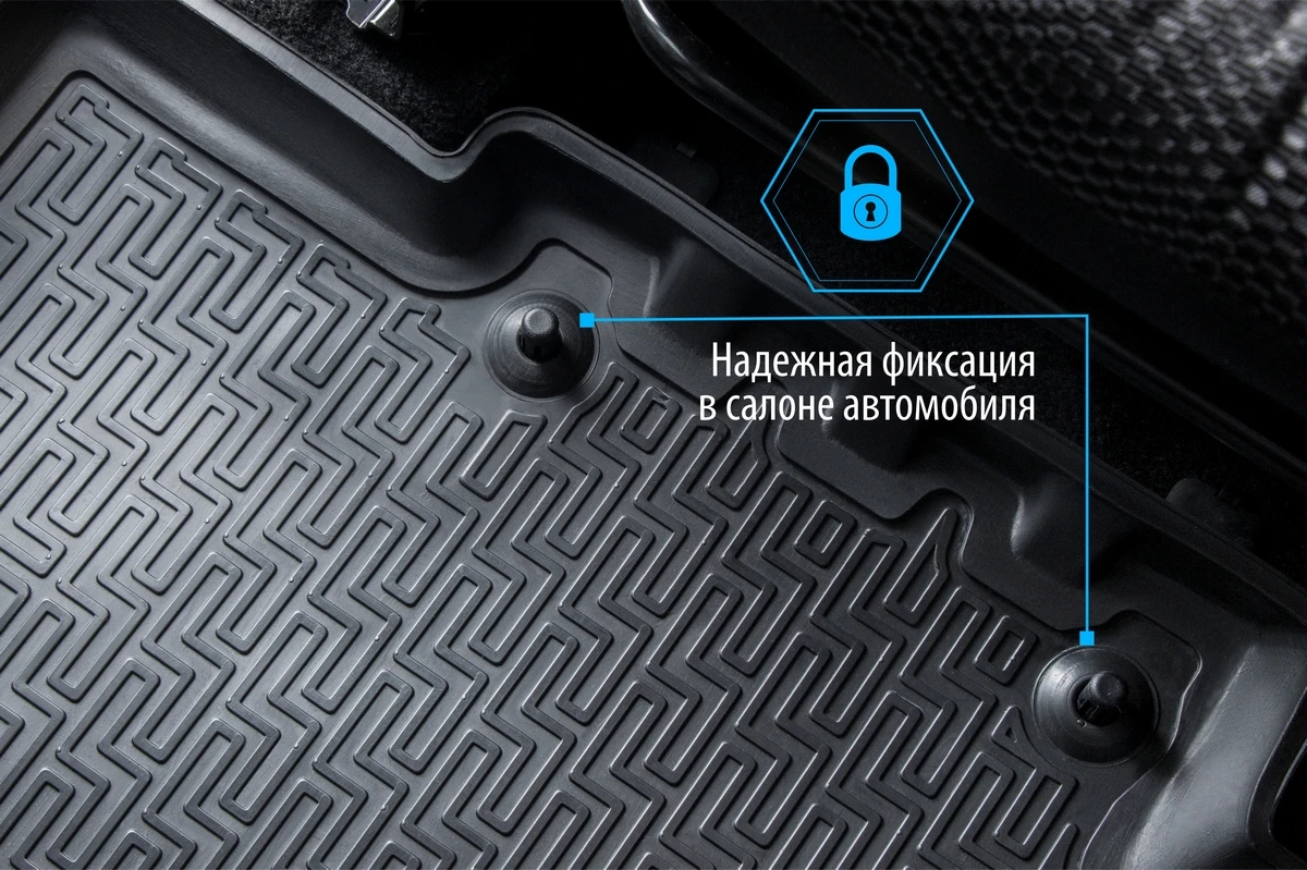 Коврики в салон автомобиля Rival для BMW X5 G05 2018-н.в. полиуретан с крепежом 5 шт. 10502001 |