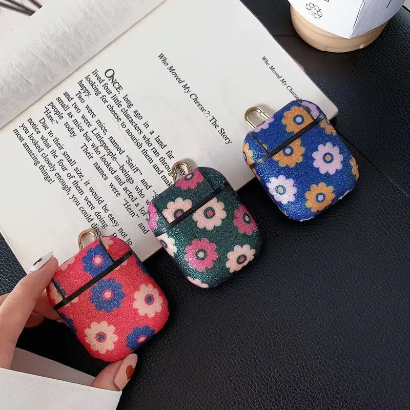 Для AirPods 1/2 чехол Роскошный Ретро цветок Роза защитный жесткий Bluetooth беспроводной