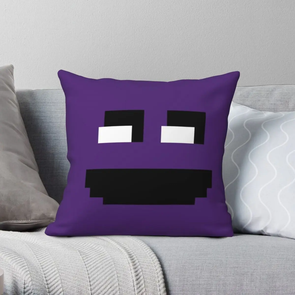 

Fnaf Purple Guy Square Pillowcase Polyester Linen Velvet Creative Zip Decor Car Cushion Cover Wholesale 18"