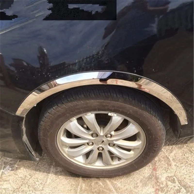 

Автомобильный Стайлинг для Hyundai Tucson 2004-2014 из нержавеющей стали, автомобильное колесо, отделка, полоса, отделка