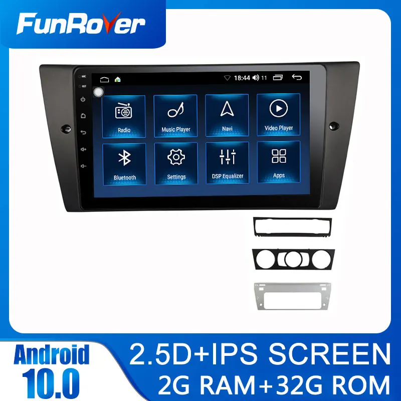 FUNROVER android 10 0 2.5D + IPS автомобильный dvd gps мультимедийный плеер для BMW1 E90 E91 E92 E93 320 328 3