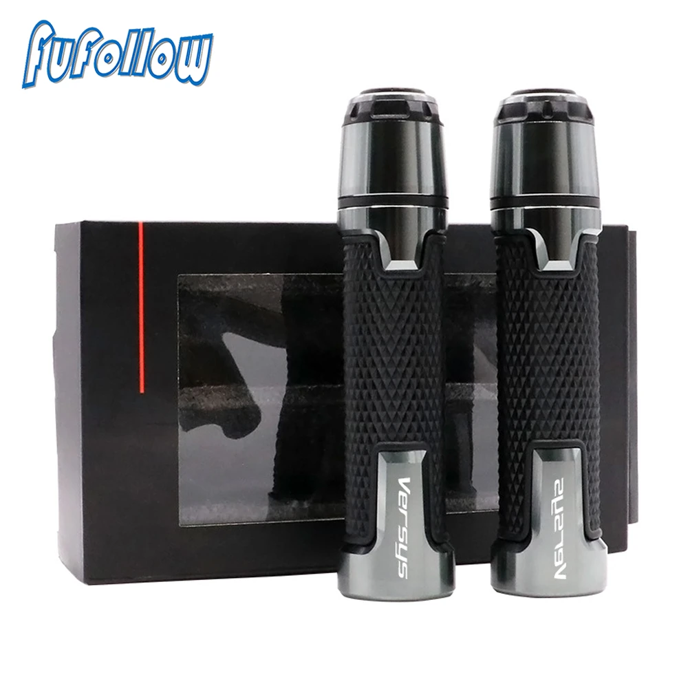 

For Kawasaki Versys 650 1000 Versys-X 300 Motorcycle CNC Handlebar Grips Sliders Handle Grip Bar End Plug Slider For Versys Logo