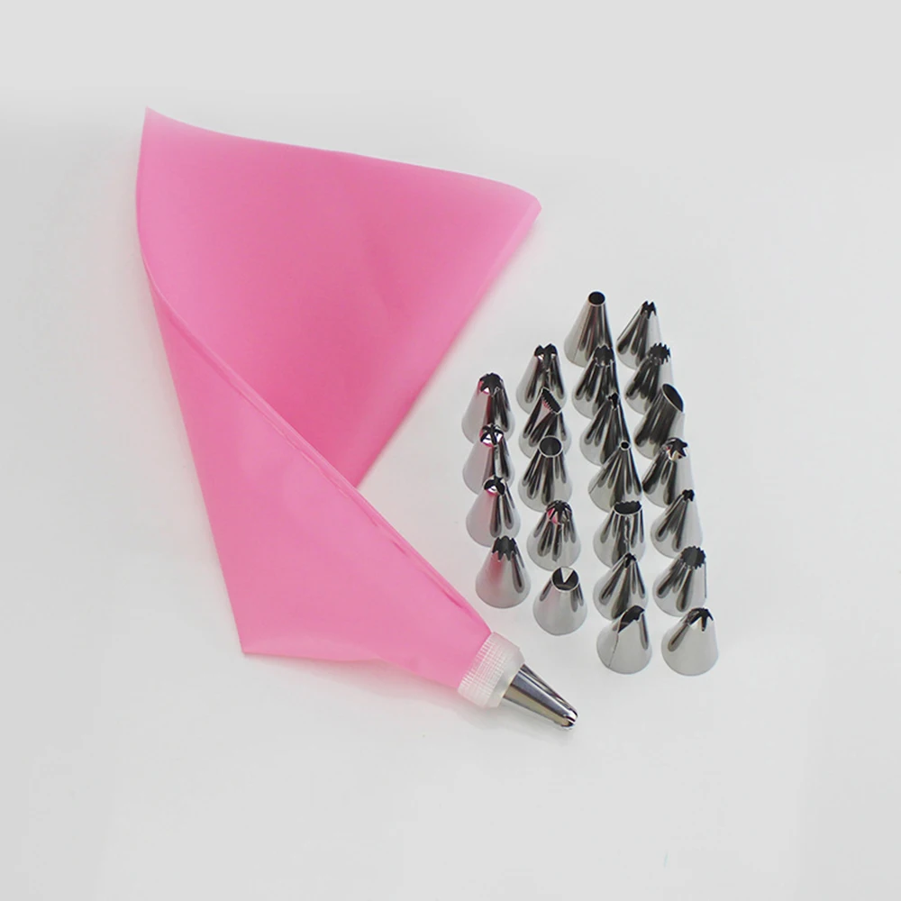 

Silicone Pastry Bag Tips DIY Icing Piping Cream Reusable Bags Cake Decorating Tools DIY Cake Decorating Tips Kitchen Accessories