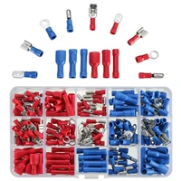 200pcslot insulated electrical wire terminals mixed assorted lug kit electrical crimp connectors spade set with case box kit