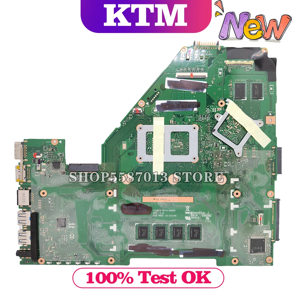 

X550LD Laptop motherboard for ASUS VivoBook X550LD X550LC X550LN X550L mainboard DDR3L 4GB-RAM I3-4010U GT820M LVDS