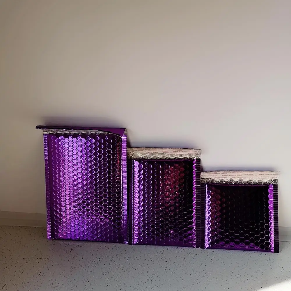 Бесплатная доставка утолщенные конверты из алюминиевой пленки фиолетового