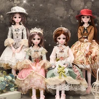 13 bjd ball jointed 60 cm doll for girls gift full set body doll with fashion clothes shoes wig vinly head baby dolls toys