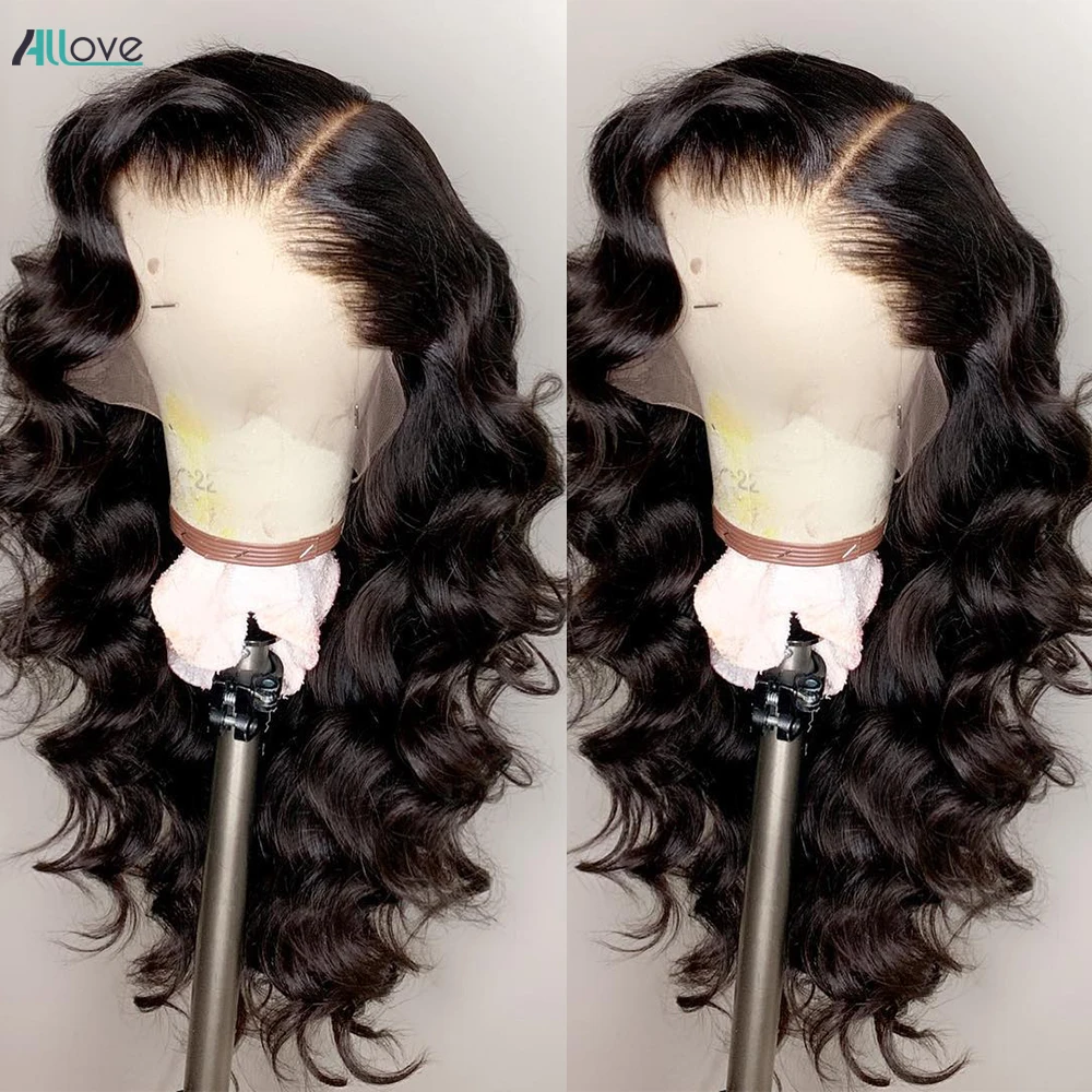 

Allove 13X6 Loose Wave Frontal Wig 4X4 Closure Wig Transparent Human Hair Wigs For Women Brazilian Loose Wave Lace Front Wig