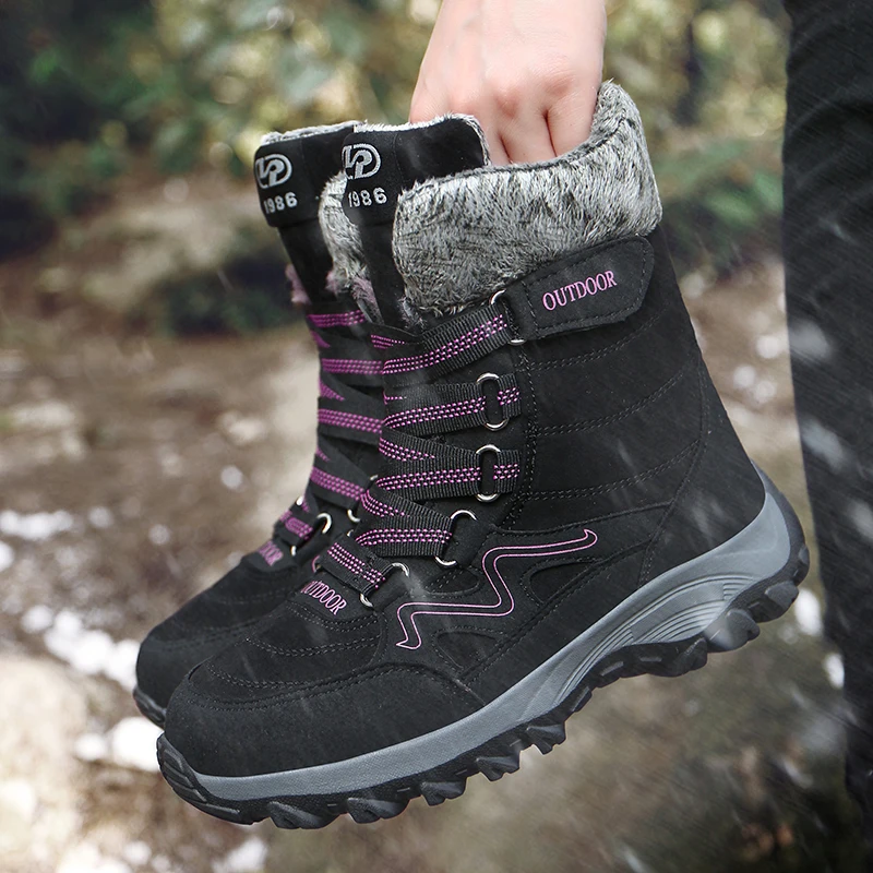 Ботинки женские зимние ботинки замшевые ботильоны на плоской подошве с плюшевой