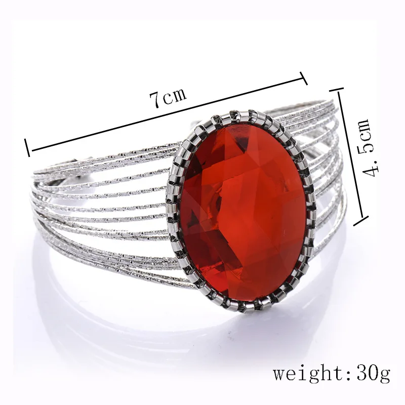 Модные трендовые металлические браслеты LZHLQ с овальным камнем простые широкий