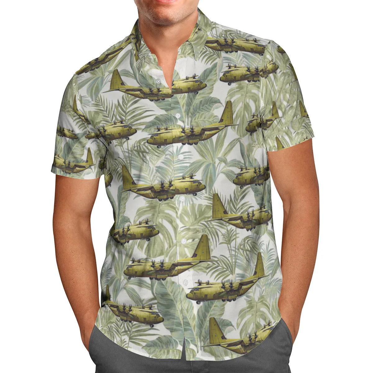 

2021 New 3D Printing Cool Plane Hawaiian Shirt Men Summer Short Sleeved Shirts Men's Shirts Oversize Camisa Social 5XL S138