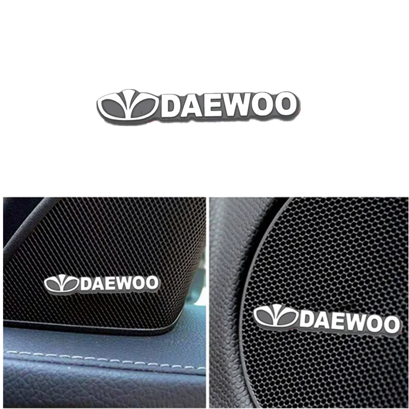 4 шт. алюминиевые 3D Звуковые буквы для динамиков наклейки Daewoo эсперио Nexia Matiz Lanos
