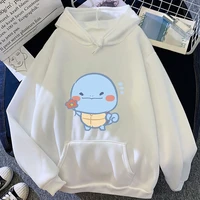 new pokemon women hoodies anime kawaii pikachu squirtle cartoon casual clothes warm femme maiden pullovers hooded sweatshirt top
