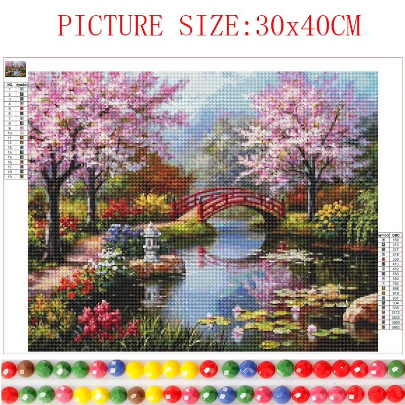 Пейзаж Daimond картина мозаика дом Алмазная 5D полная вышивка крестом дрель|Алмазная