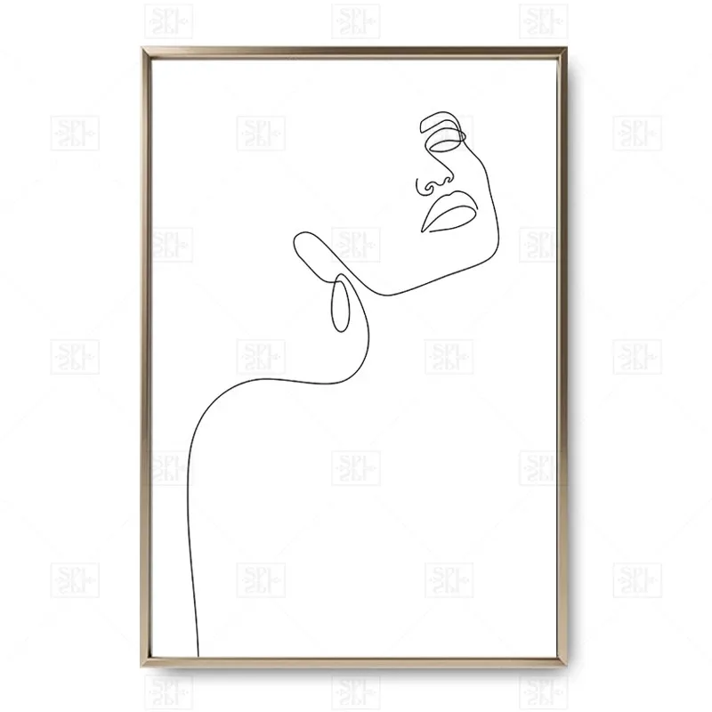 

Abstract Lady Line Wall Art Canvas Painting Nordic Wall Art Figure Body Posters and Prints Modern Minimalist Living Room Decor