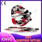 Маска KN95, 5 шт., камуфляжная, FFP2mask, Desechables, маска рыбы, маска для взрослых, женщин, мужчин, маска с принтом для улицы
