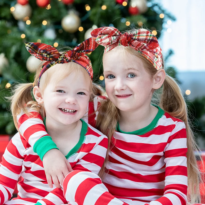 Счастливого Рождества аксессуары для волос повязка на голову с бантом новый год