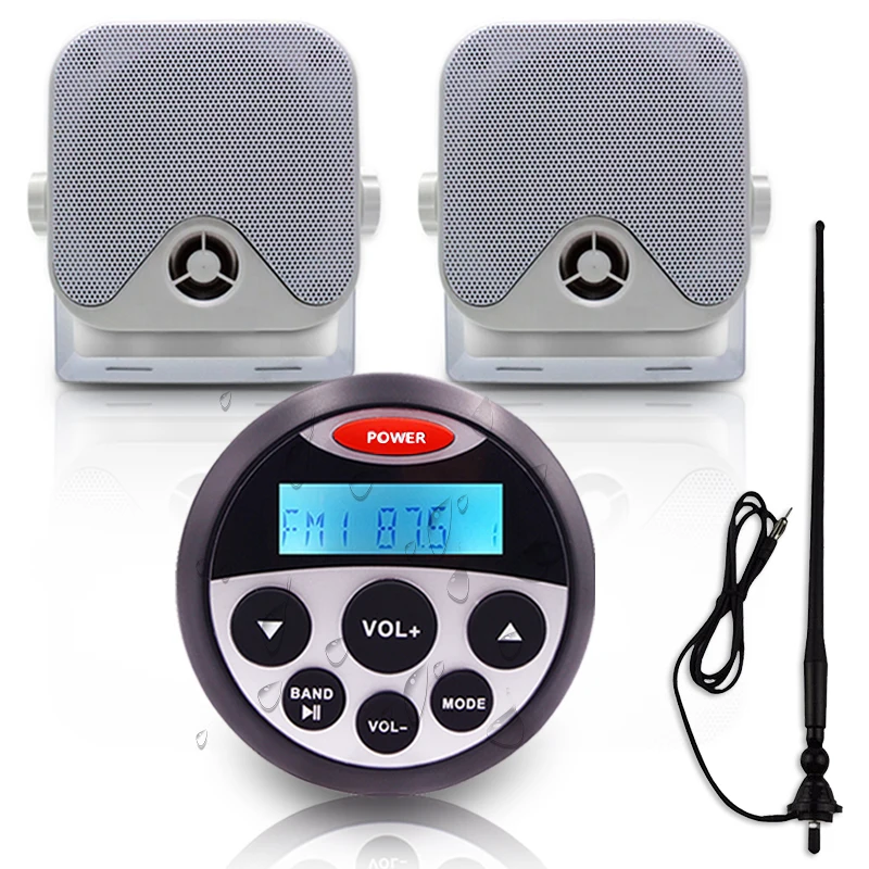 Морской стереомагнитола с Bluetooth аудиоприемник mp3-плеер 4 дюйма Водонепроницаемый