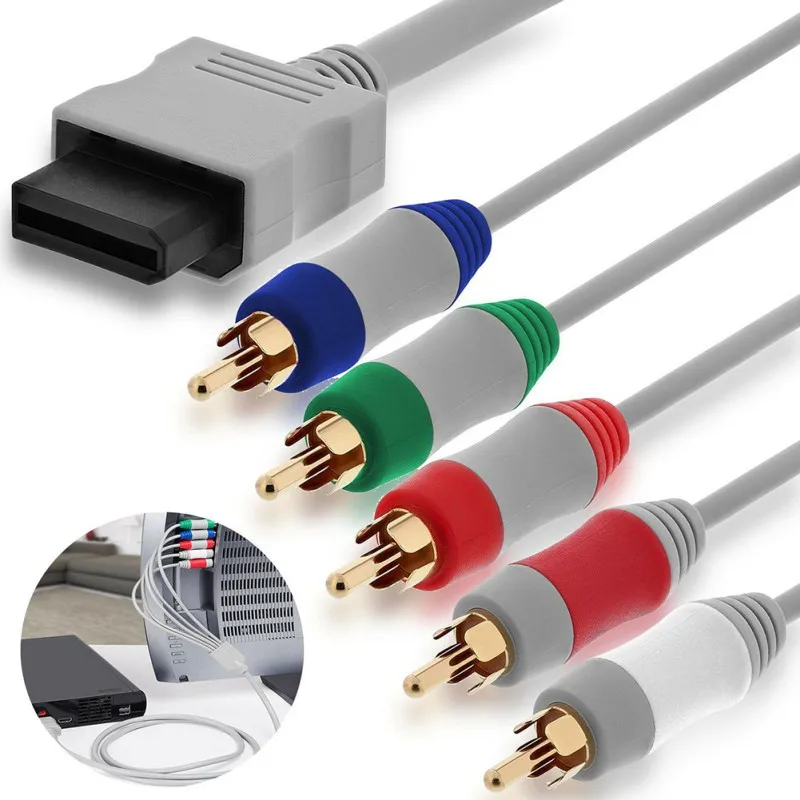 Компонентный кабель Hdtv для Nintendo Wii видео и аудио 1080p Av 5rca с поддержкой 1080i / 720p