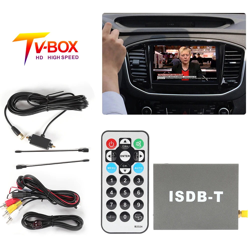 

Car Auto Mobile DVD TV Receiver Analog TV Tuner Strong Signal Box with Antenna Remote Controller Car Accessories