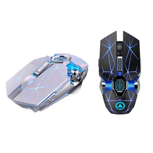 Бесшумная игровая мышь A7, беспроводная перезаряжаемая мышь 1600 DPI, светодиодная компьютерная мышь с 7 клавишами для ноутбука, ПК, геймера, аккумулятор 400 мАч