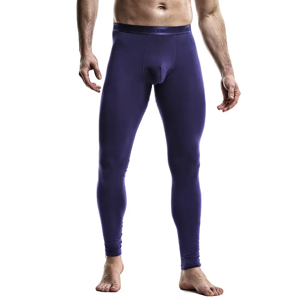 

Long Johns Men Autumn Winter Warm Thermal Pants Peni Pouch Underwear Pants Breathable Under Trousers Man Sleepwear A30