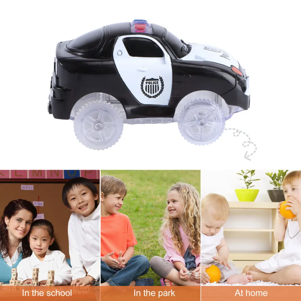 

Light Car Track Racing Track Accessories Compatible with Most Tracks(Light Blue)