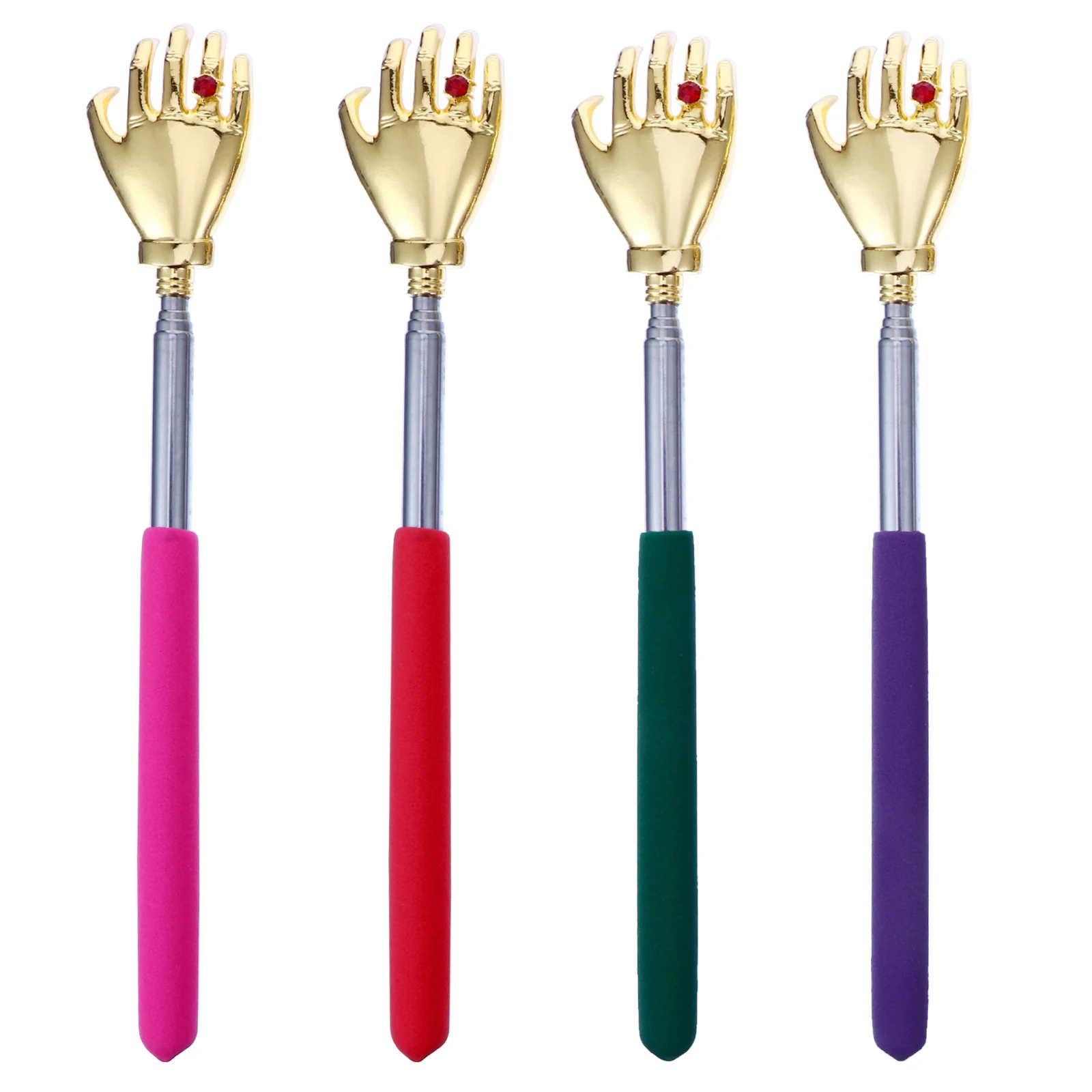 

4pcs Back Scratcher Hand Massager Backslap Telescopic Metal Back Scratcher