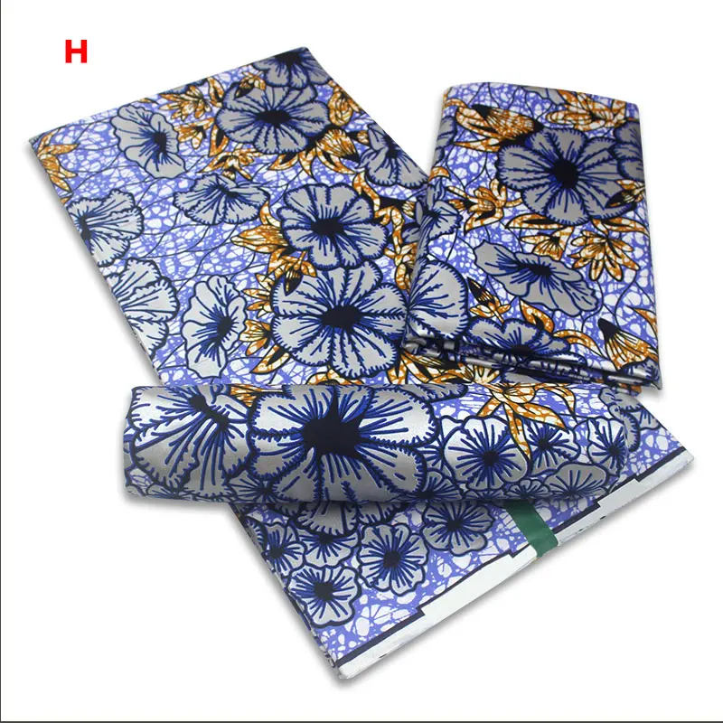 

2021 New Top Quality African Gold Print Wax Fabric Nigerian Ankara Wax Fabric 100% Cotton Material 6 Yards For Sewing