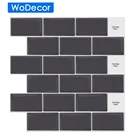 Водонепроницаемые настенные наклейки WODECOR для украшения дома, влагостойкая перегородка для ванной комнаты, превосходная декоративная настенная плитка для кухни