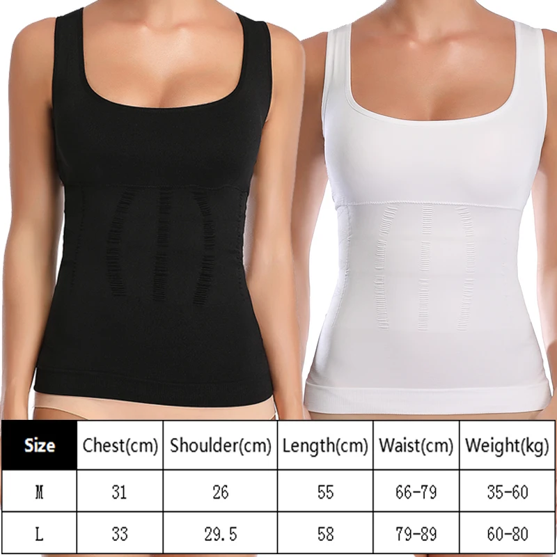 Women's Tank Top Cami Shaper Removable Pads Tummy Control Shapewear Camisole Seamless Compression Shaping Tops with Built in Bra