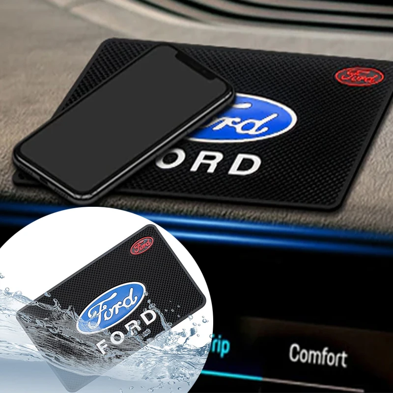 

Car Logo Anti-slip Pad Mat Auto Dashboard Non-Slip Phone Holder Pad For Ford Fiesta EcoSport ESCORT Ranger Mondeo Mustang FOCUS