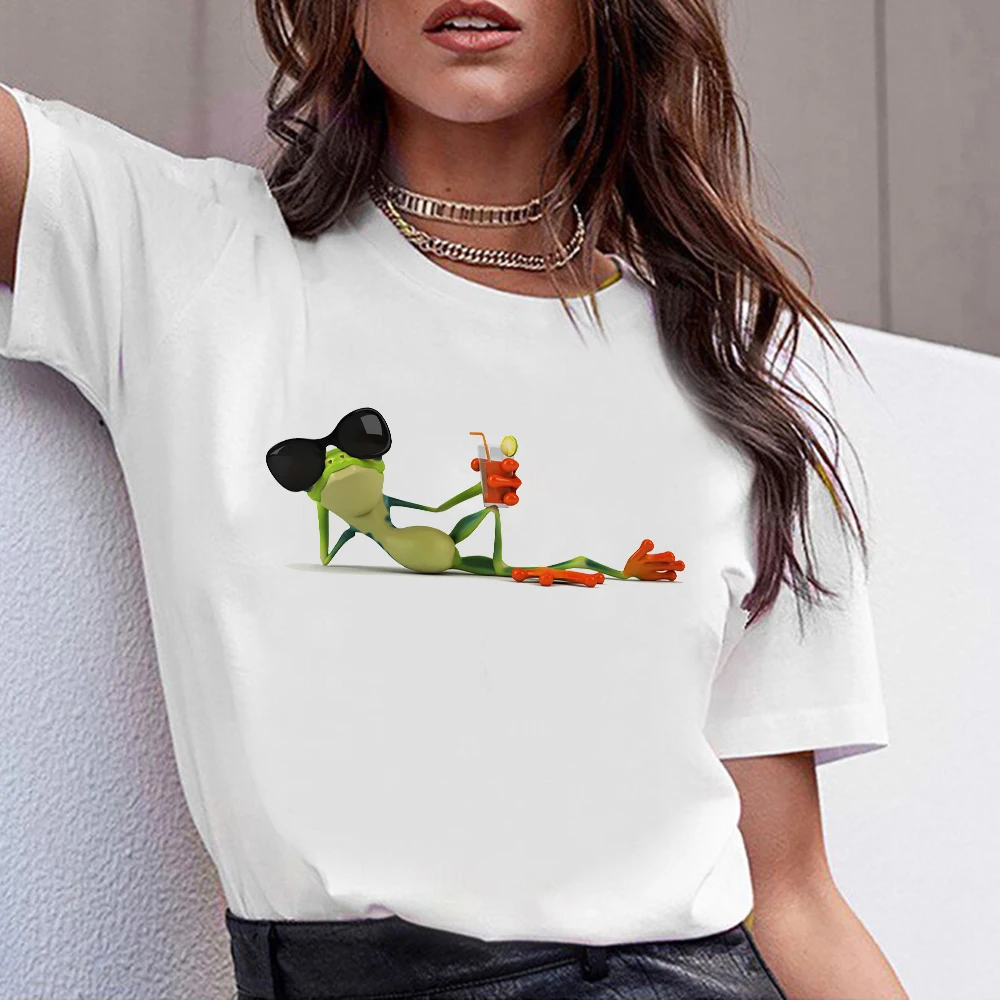 

Leisurely Frog 3D Printed Cute Funny Harajuku T Shirt Roupas Femininas Tumblr Crewneck Tshirt Personalise Streetwear Casual Tops