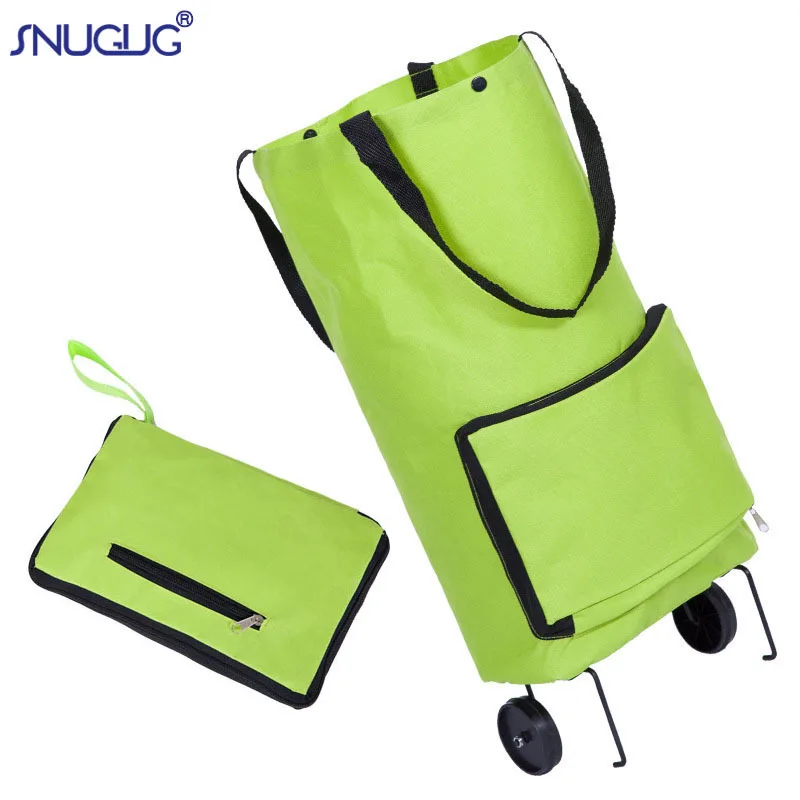 Складная сумка тележка с колесами для овощей многоразовые сумки