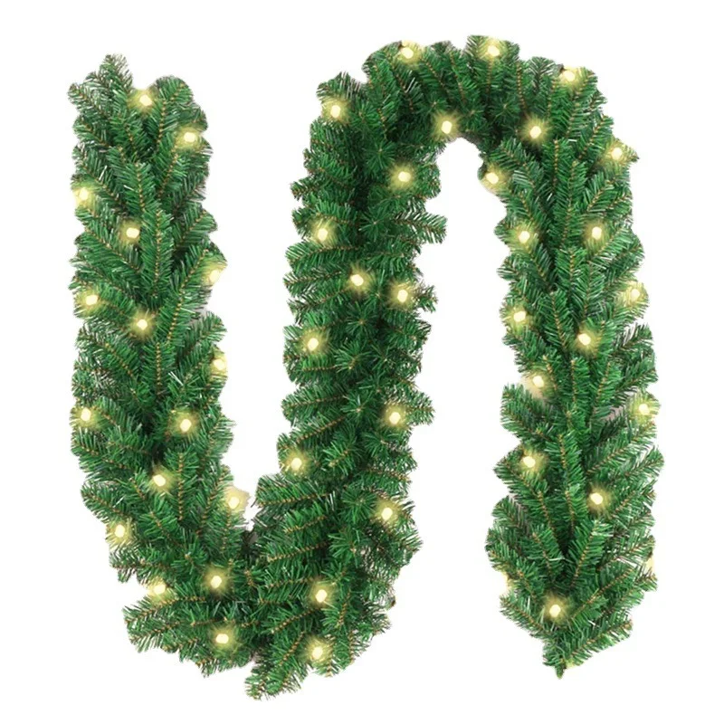 

Christmas Decoration 2.7 M Christmas Garland 30led Light Door Garland Christmas Pine Fireplace Decoration Rattan Garland Package