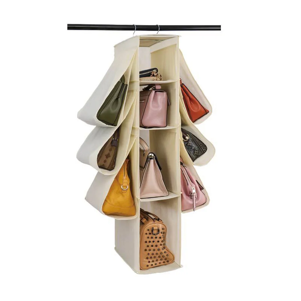 

Hanging Handbag Organizer Dust Proof Storage Holder Bag Wardrobe Closet for Purse Clutch with 10 Larger Pockets for Organizing