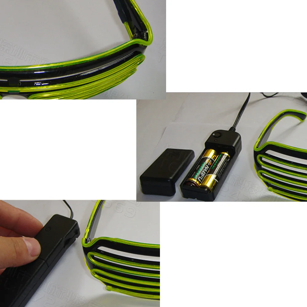 Светодиодный ные очки светильник светящиеся мигающие для вечеринки свадьбы