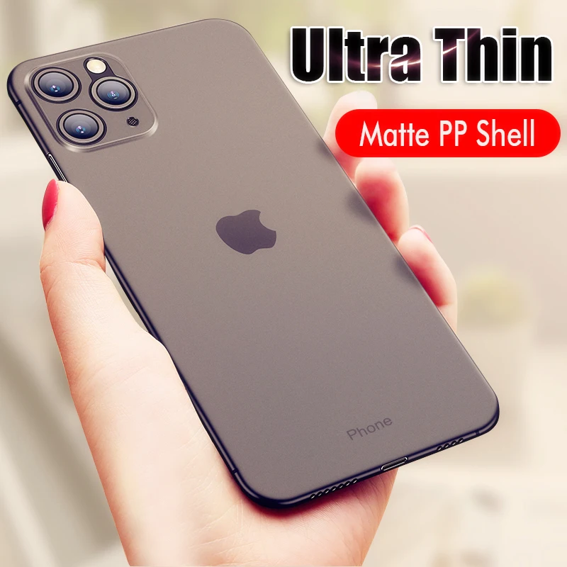 Роскошный ударопрочный Ультратонкий чехол 0 3 мм для iphone 11 Pro X XS XR Max матовый из